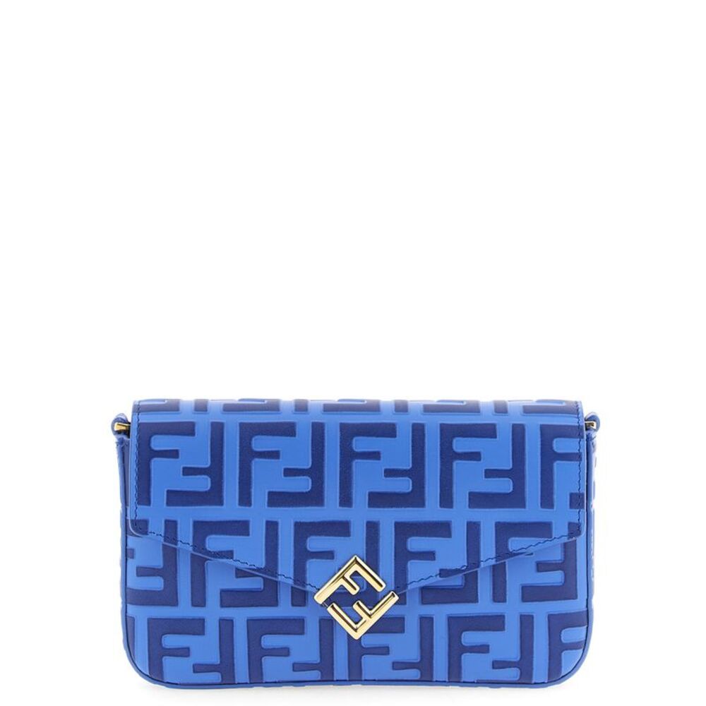 Fendi Blue Calfskin Women's Cardholder